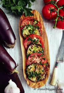 Marinated Aubergines and Tomatoes (via ifoodblogger.com)