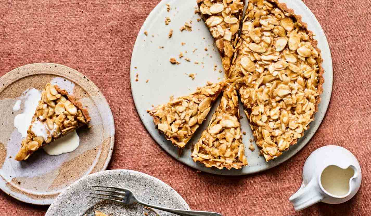 1) Caramel Almond Buckwheat Tart (via theguardian.com)