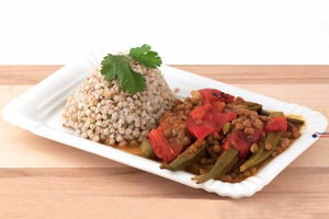 2) Buckwheat and Okra Bhuna