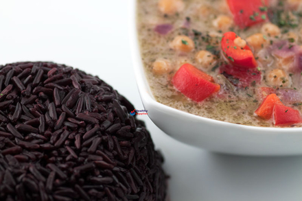 Thai Green Chickpea Curry with Black Rice