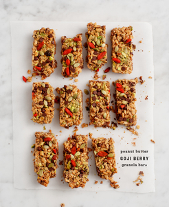 Peanut Butter & Goji Berry granola bars (via loveandlemons.com)