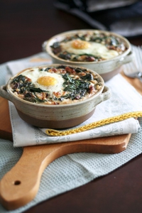 2) Spinach, Buckwheat and Egg Bake (via thehealthyfoodie.com)