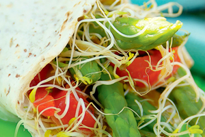 Alfalfa - Crunchy Vegetable and Alfalfa Sprout Wraps (via spryliving.com)