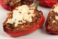 Harissa Amaranth Stuffed Peppers