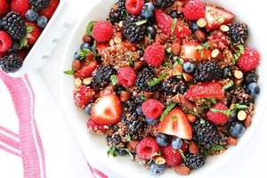 Berry Quinoa Salad (via twopeasandtheirpod.com)