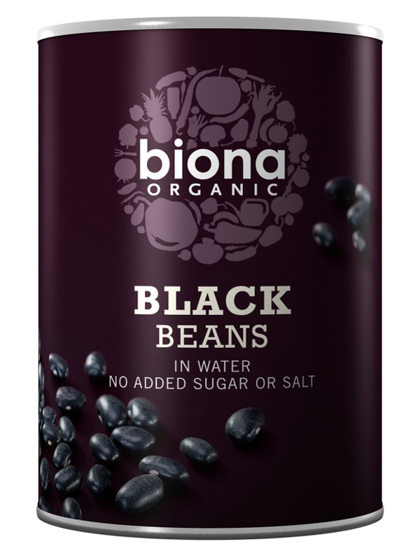 Black Turtle Beans in Water, Organic 400g (Biona)