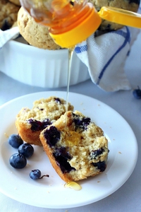 Greek Yoghurt and Honey Muffins (via bakerbynature.com)