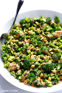 Asian Broccoli Salad with Peanut Sauce (via gimmesomeoven.com)