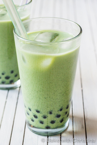 Matcha Bubble Tea (via bakewithchristina.com)