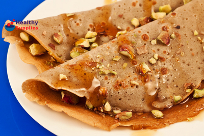 Buckwheat &#038; Brown Rice Pancakes with Honey &#038; Pistachios