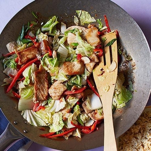 Ginger Pork and Cabbage Stir Fry (via rachaelraymag.com)