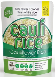 Use caulirice as a low carbohydrate alternative