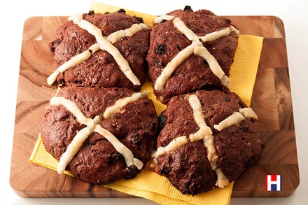 Berry Choc Hot Cross Buns