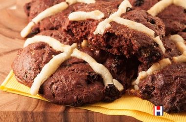 Berry Choc Hot Cross Buns