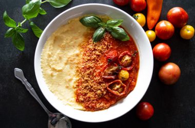 Creamy Polenta with Roasted Tomato Sauce