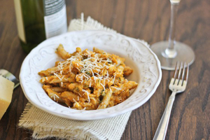 Creamy Pumpkin Pasta with Parmesan and Sage (via bakeyourday.net)