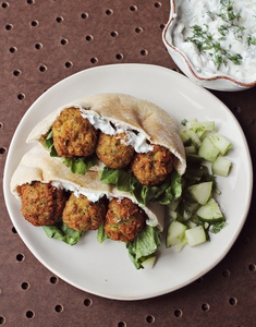 Homemade Falafel with cucumber dressing (via abeautifulmess.com)