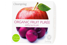 Fruit Puree, Apple & Plum 2x100g (Clearspring)