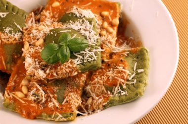 Giant Spinach Ravioli