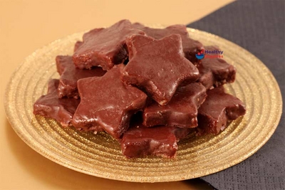 Chocolate Covered Marzipan Stars