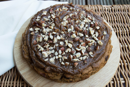 Millet Cheesecake with Salted Caramel Sauce