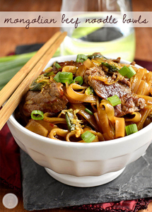 Mongolian Beef Noodle Bowl (via iowagirleats.com)