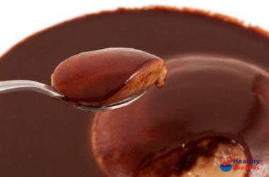 Coffee Caramel Panna cotta with Carob Sauce