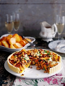 Vegan Mushroom, Chestnut & Cranberry Tart (via jamieoliver.com)