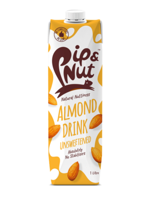 Unsweetened Almond Milk 1 litre (Pip & Nut)