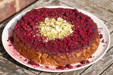 Pistachio Cherry Choc Cheesecake