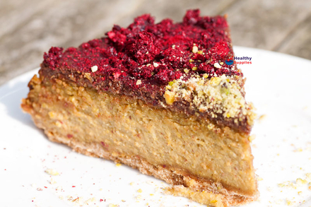 Pistachio Cherry Choc Cheesecake