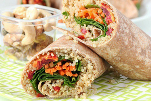 Quinoa Veggie Wraps (via blog.nuts.com)