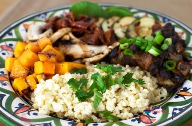 Roasted Veg and Bean Millet Salad