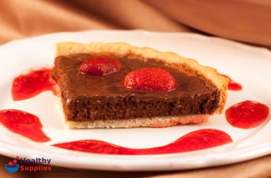 Chocolate and Strawberry Semolina Tart