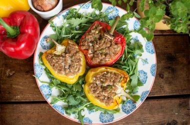 Spelt Stuffed Peppers