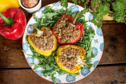 Spelt Stuffed Peppers