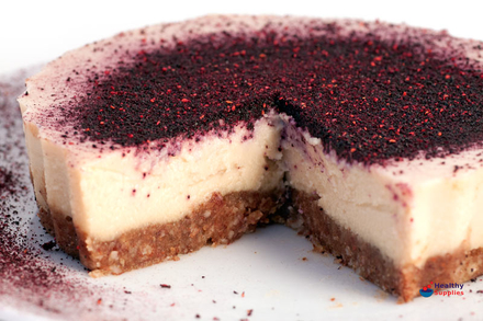 Vanilla &#038; Blueberry Dairy Free Cheesecake