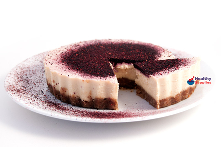 Vanilla &#038; Blueberry Dairy Free Cheesecake