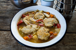 Vegan Stew with Herby Gluten-Free Dumplings