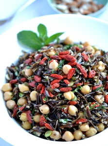 Chickpea, Goji and Wild Rice Salad (via coconutandberries.com)