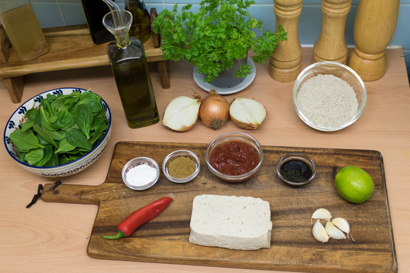 Tofu with lime and tamarind sauce