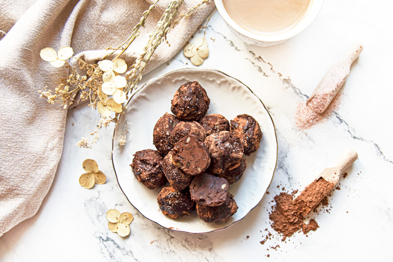 Chocolate Truffles with Pink Salt