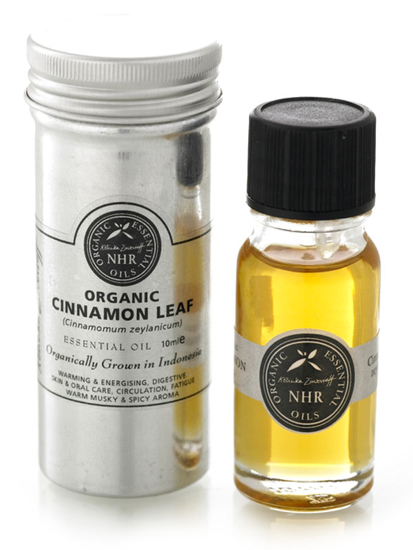 Cinnamon Leaf Oil 10ml, Organic Food Grade (NHR Organic Oils)