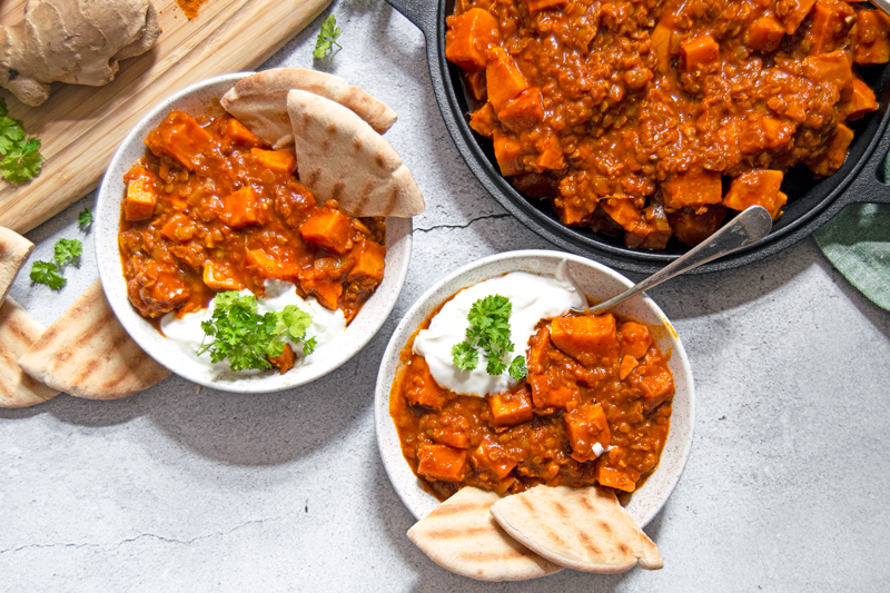 Red Lentil and Sweet Potato Curry