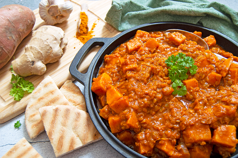 Red Lentil and Sweet Potato Curry