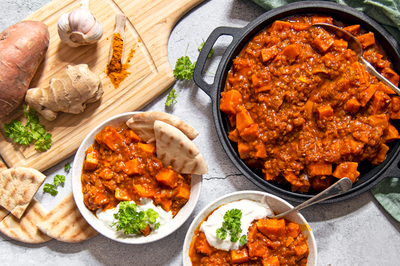 Red Lentil and Sweet Potato Curry