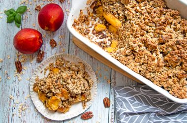 Nectarine, Oat & Seed Crumble