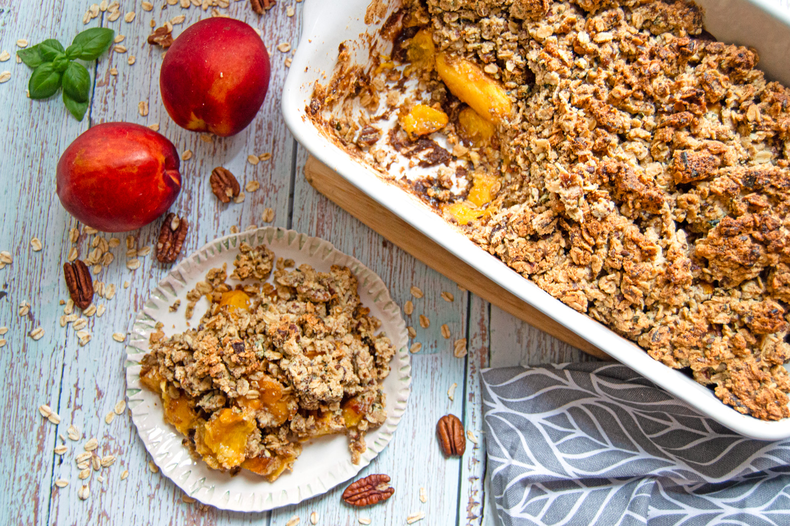 Nectarine, Oat &#038; Seed Crumble