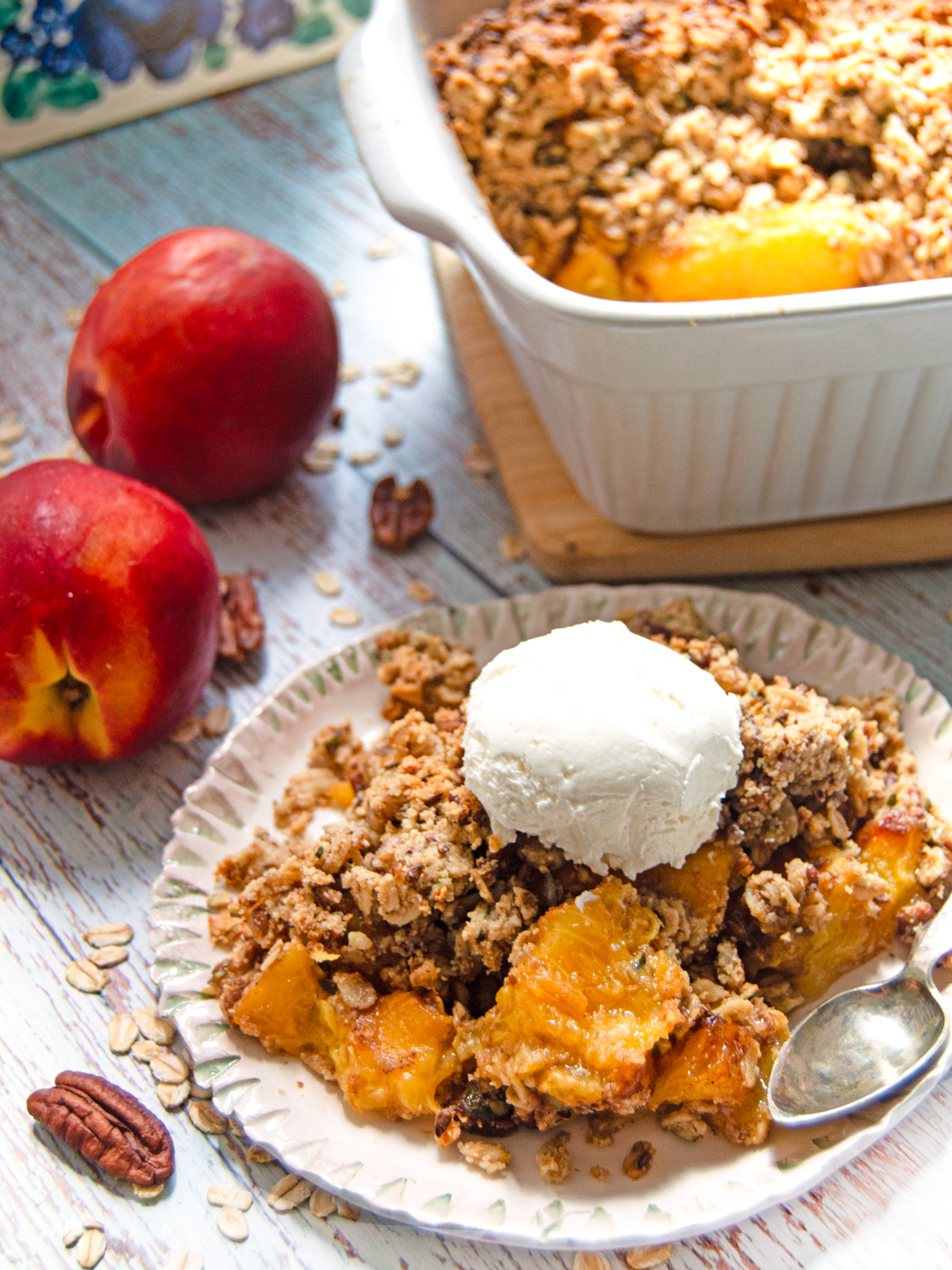 Nectarine, Oat &#038; Seed Crumble