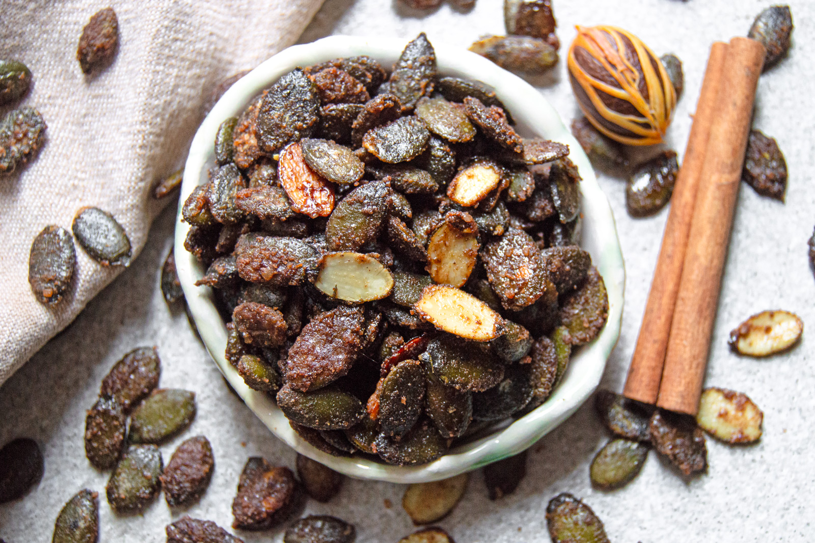 Pumpkin Pie-Spiced Pumpkin Seeds